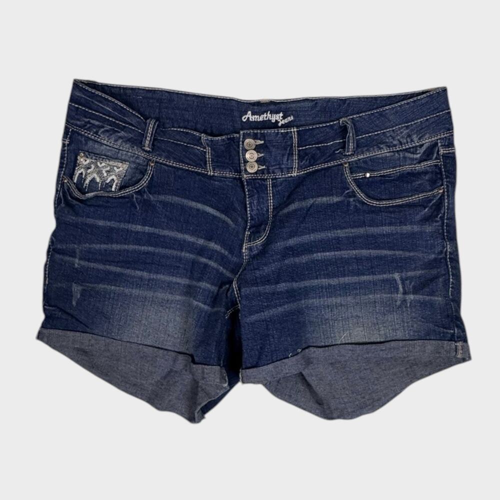 Amethyst Jeans Blue Denim Shorts Womens Size 18 Cotton Spandex
